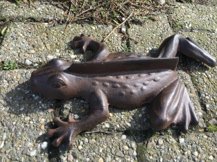 Schuhsohlenabstreifer, Frosch aus Gusseisen